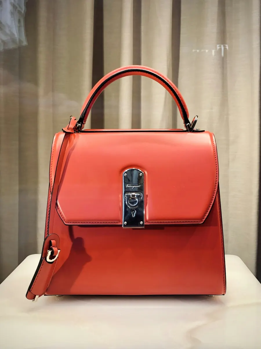 Da Milano Top-Handle Structured Leather Satchel