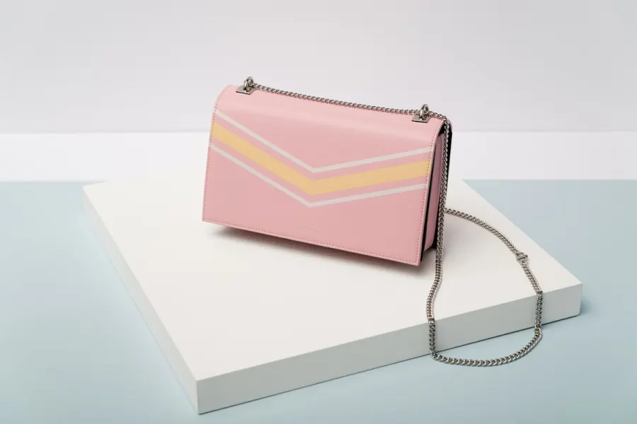 Lavie Structured Geometric Party Clutch with Chain